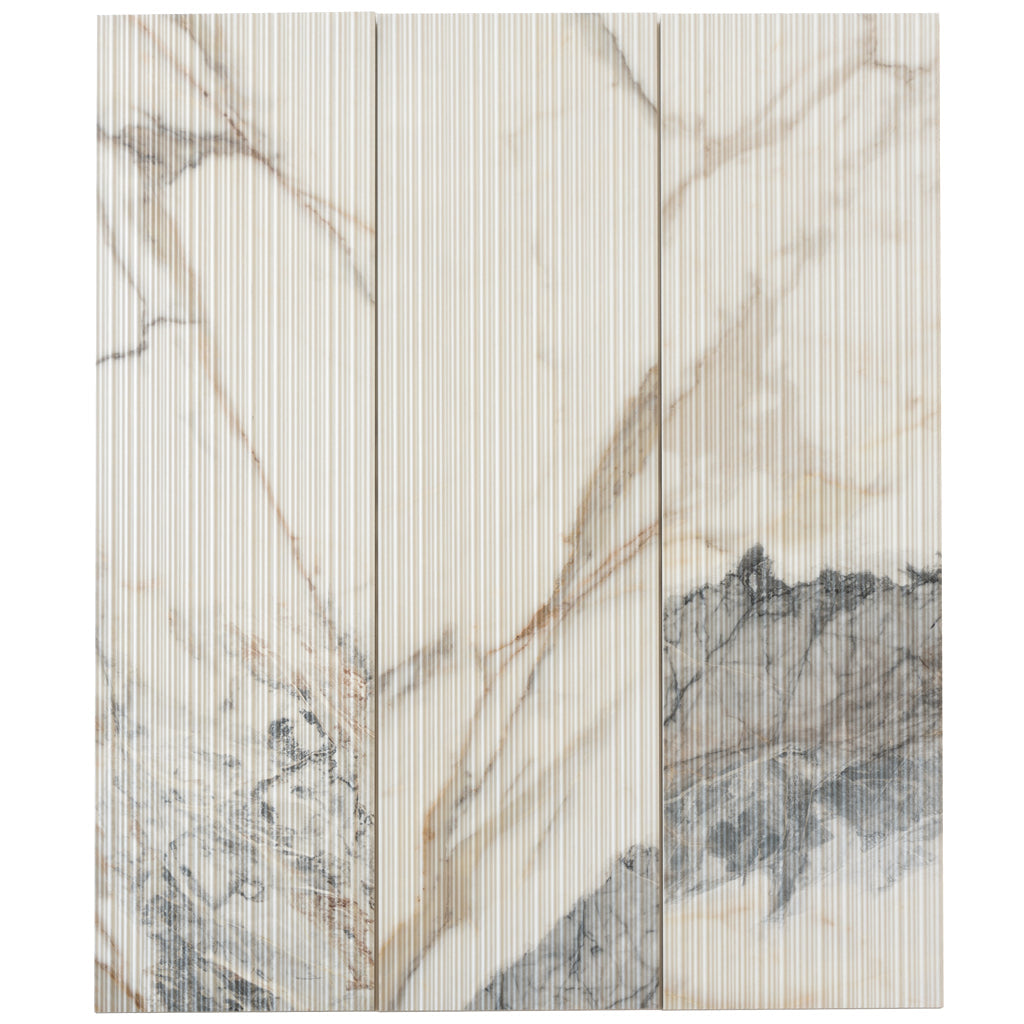 Cool White with Subtle Gray 12x48 Matte Porcelain Large Format Tile (3 pack, 11.63 sq ft/case) - Sample