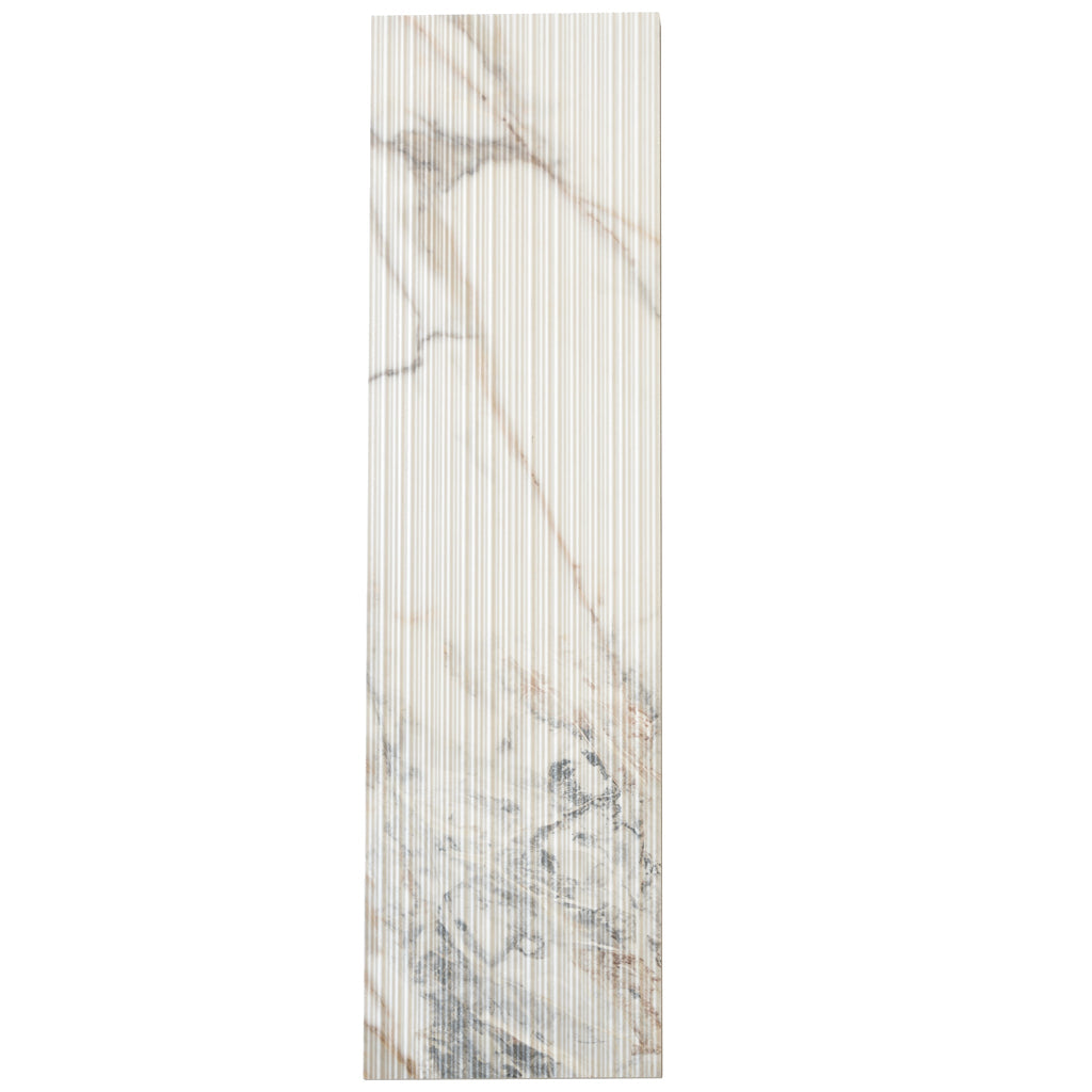 Cool White with Subtle Gray 12x48 Matte Porcelain Large Format Tile (3 pack, 11.63 sq ft/case) - Sample