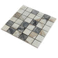 Classic White with Gray 12x12 Matte Square Porcelain Mosaic Tile (11 pack, 10.76 sq ft/case)