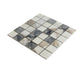 Classic White with Gray 12x12 Matte Square Porcelain Mosaic Tile (11 pack, 10.76 sq ft/case)