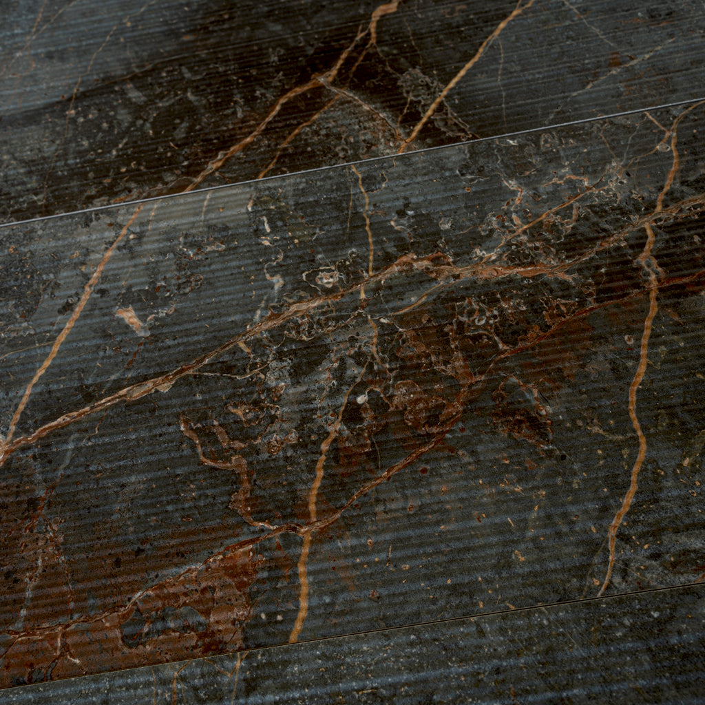 Slate Gray with Molten Copper 12x48 Matte Porcelain Large Format Tile (3 pack, 11.63 sq ft/case) - Sample