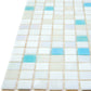 Cotton White 12x12 Glossy Glass Uniform Square Mosaic Tile (20 pack, 20 sq ft/case)
