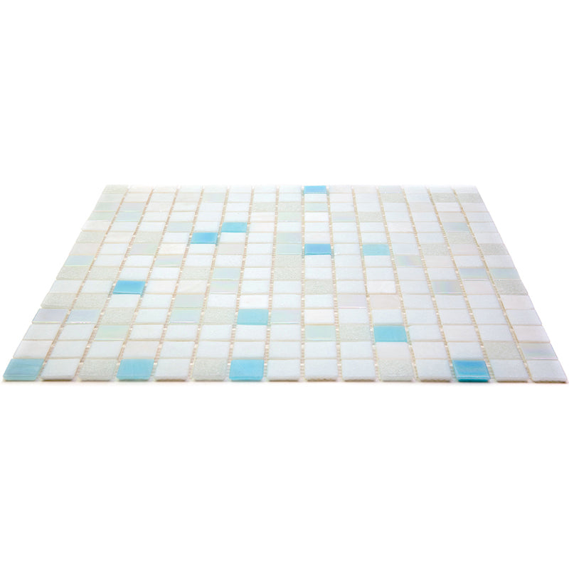 Cotton White 12x12 Glossy Glass Uniform Square Mosaic Tile (20 pack, 20 sq ft/case)
