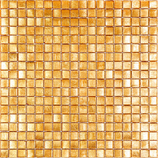 Gold Yellow 12x12 Glossy Uniform Square Glass Mosaic Tile (20 pack, 18.69 sq ft/case) - Sample