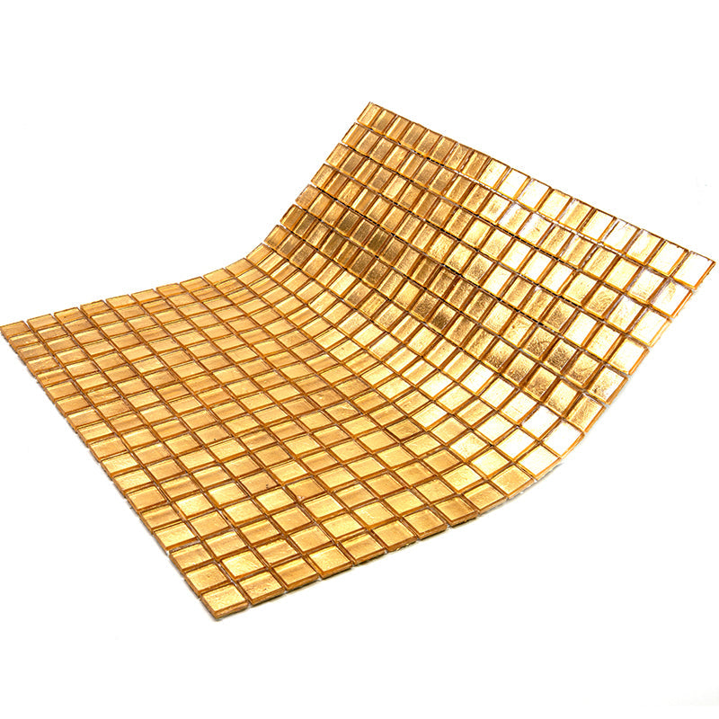 Gold Yellow 12x12 Glossy Uniform Square Glass Mosaic Tile (20 pack, 18.69 sq ft/case) - Sample