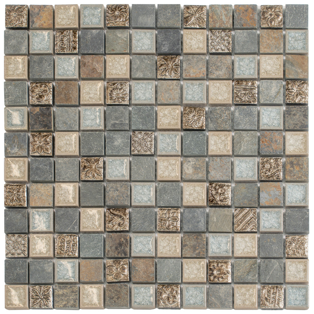 Beige and Gray Mosaic Tile