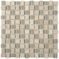 12x12 Beige Carrara and Glass ile