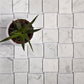 11x11 White Etched Mosaic Tile