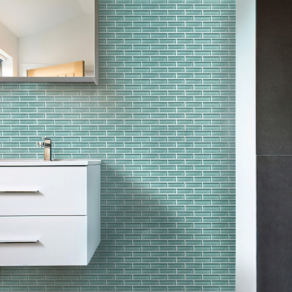 12x12 Sky Blue Glass Tile