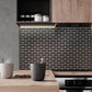 12x12 Black Mosaic Glass Tile