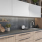 Coin Gray 12x12 Glossy Brick Glass Mosaic Tile (5 pack, 4.92 sq ft/case)