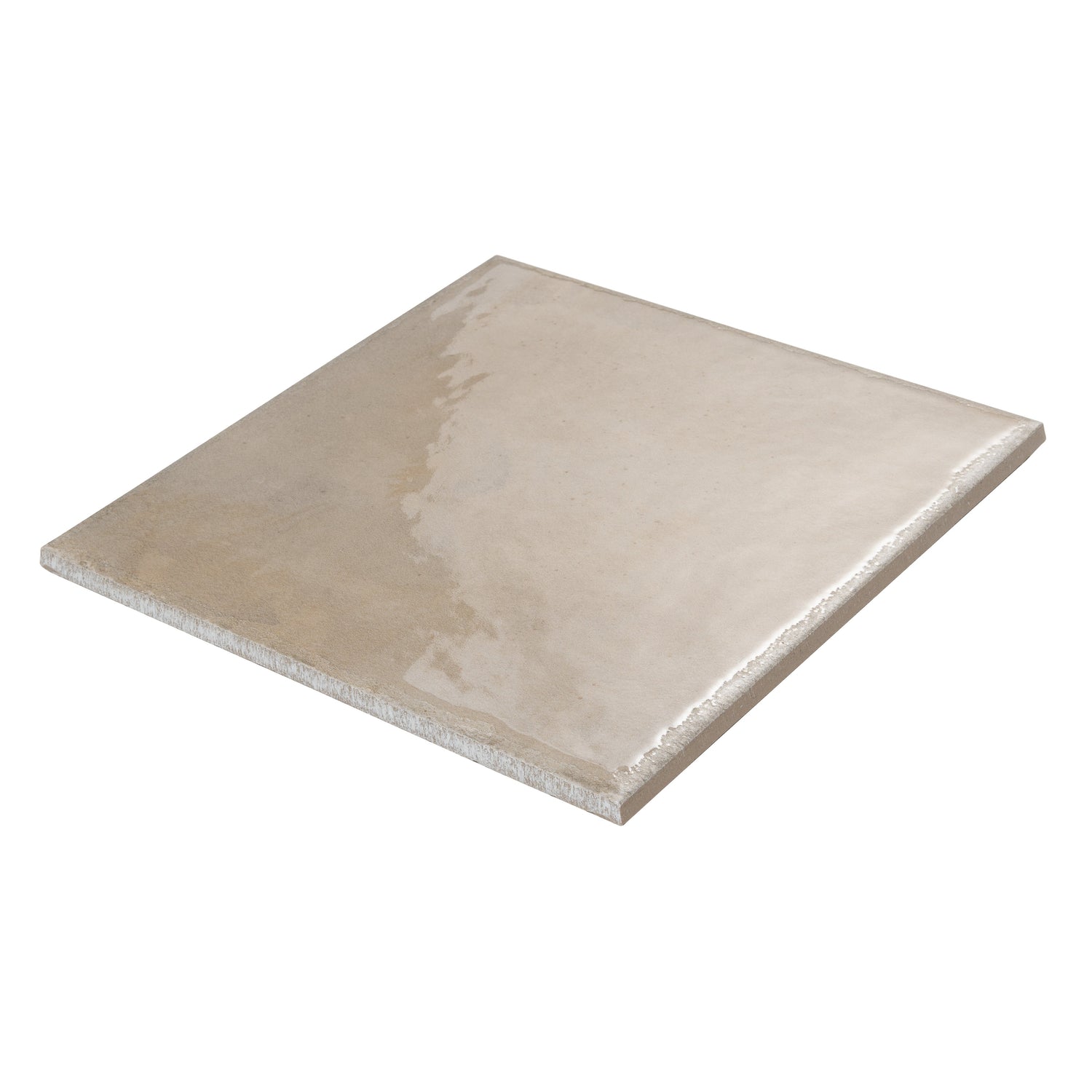 Cadence 8x8 Creamy Beige Porcelain Zellige Square Wall and Floor Tile (29 Pack, 12.49 sq ft/case) - Sample