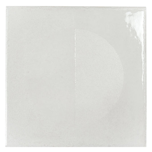 Cadence 8x8 Crisp White Porcelain Square Motif Wall and Floor Tile (29 Pack, 12.49 sq ft/case) - Sample