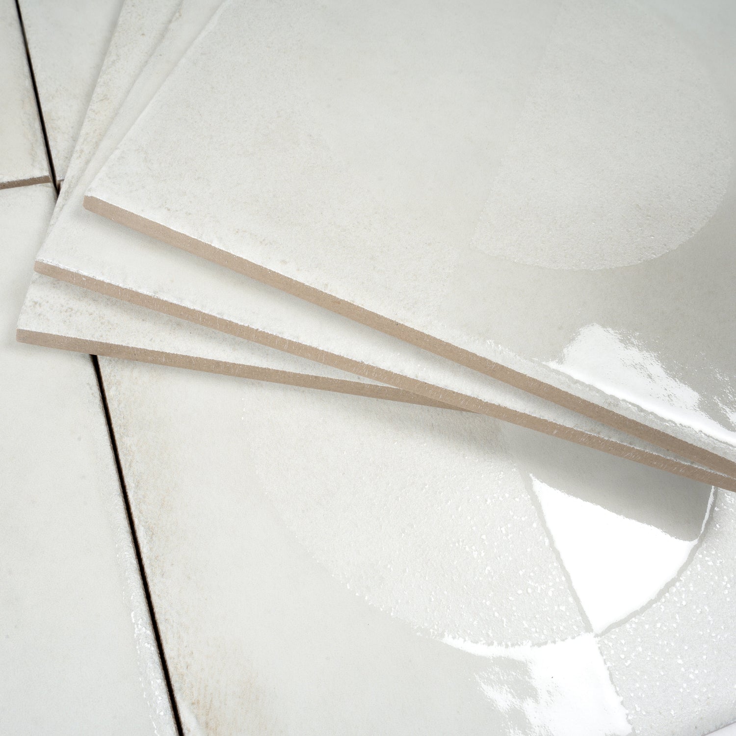 Cadence 8x8 Crisp White Porcelain Square Motif Wall and Floor Tile (29 Pack, 12.49 sq ft/case) - Sample