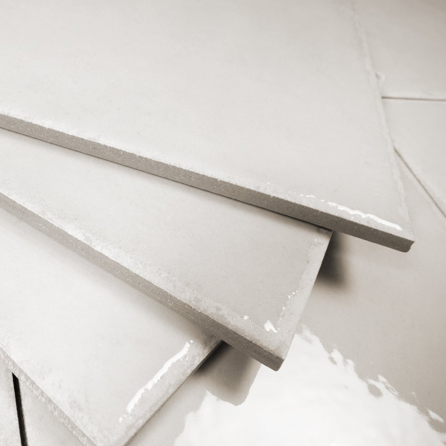 Cadence 8x8 Cloud White Porcelain Zellige Square Wall and Floor Tile (29 Pack, 12.49 sq ft/case) - Sample