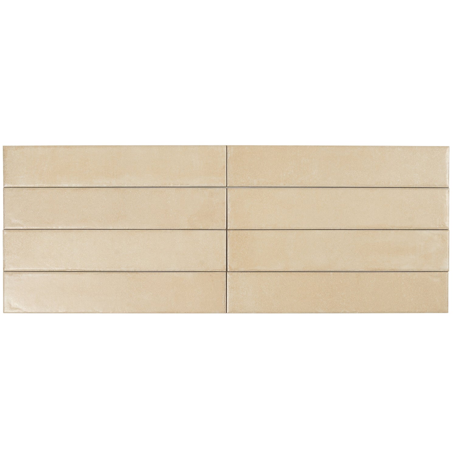 Cadence 3x16 Soft Beige Porcelain Zellige Square Wall and Floor Tile (44 Pack, 14.21 sq ft/case) - Sample