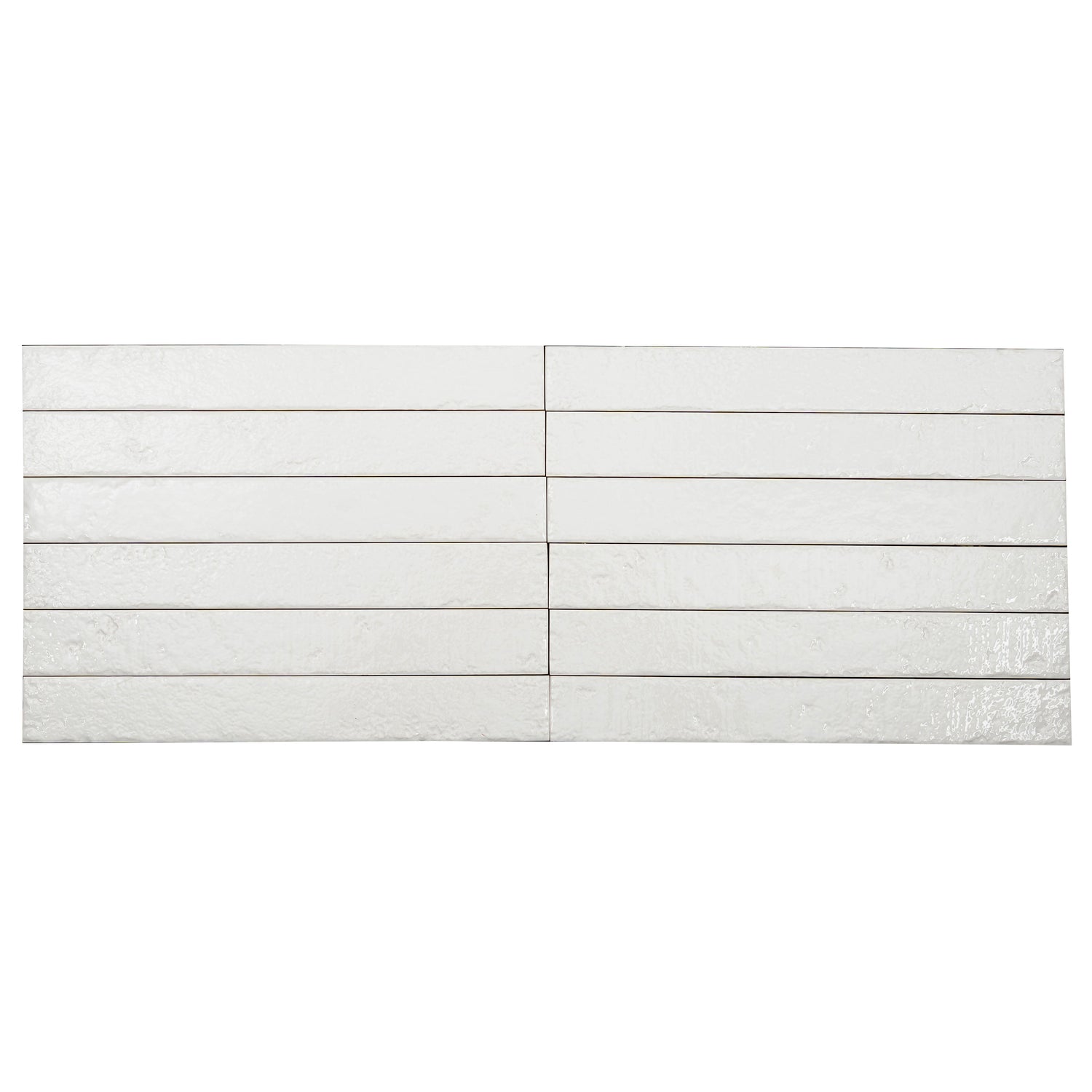 Valenza 2x16 Soft White Ceramic Zellige Subway Wall Tile (50 Pack, 10.76 sq ft/case) - Sample