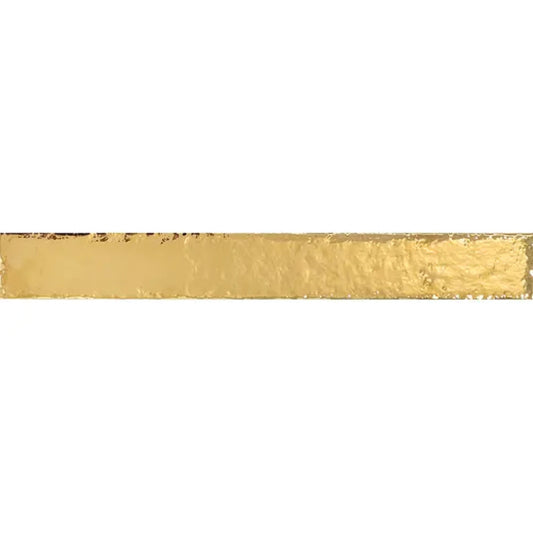 Valenza 2x16 Brushed Gold Ceramic Zellige Subway Wall Tile (50 Pack, 10.76 sq ft/case) - Sample