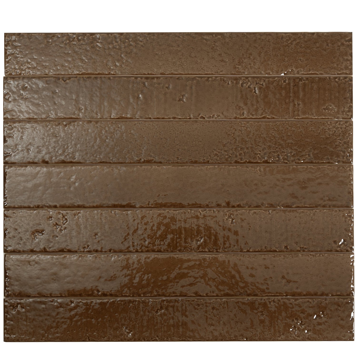 Valenza 2x16 Terra Mocha Ceramic Zellige Subway Wall Tile (50 Pack, 10.76 sq ft/case) - Sample