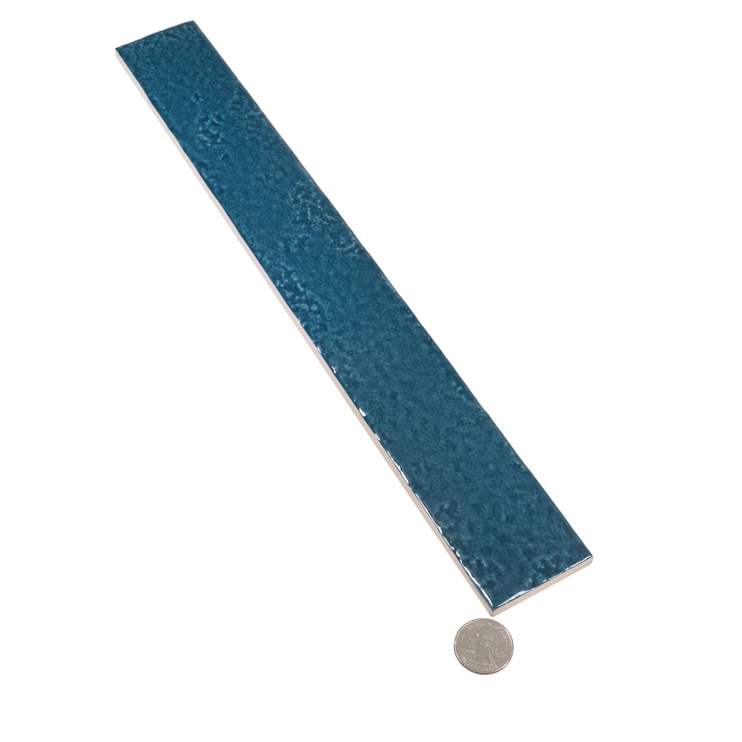 Valenza 2x16 Teal Green Ceramic Zellige Subway Wall Tile (50 Pack, 10.76 sq ft/case) - Sample