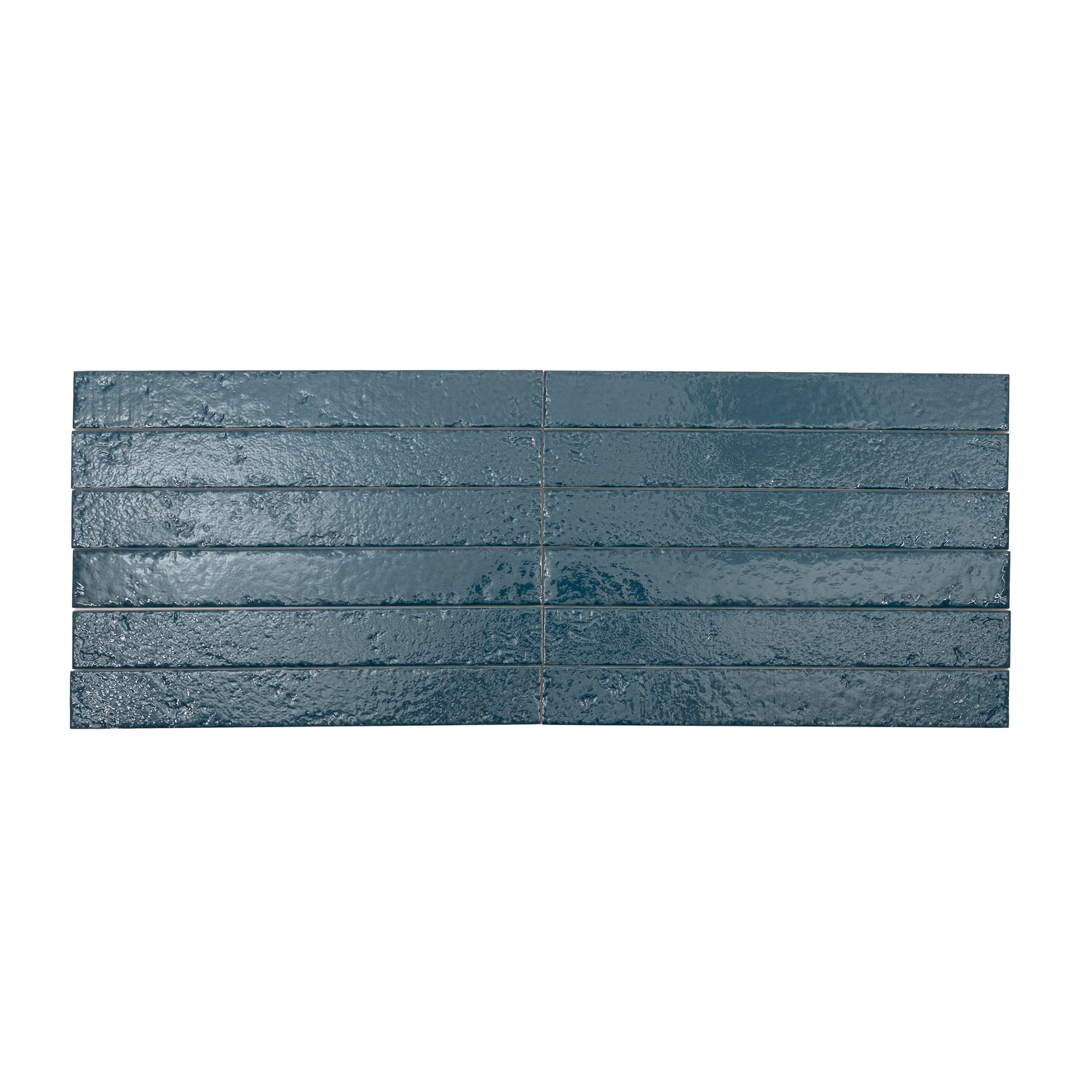 Valenza 2x16 Teal Green Ceramic Zellige Subway Wall Tile (50 Pack, 10.76 sq ft/case) - Sample