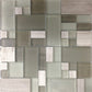 Light Gray 12x12 Polished Matte Textured Multi-shaped Glass Stone Mosaic Tile (5 pack, 4.75 sq ft/case) - Sample