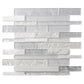 White 12x12 Brick Polished Matte Glass Stone Mosaic Tile (5 pack, 4.83 sq ft/case) - Sample