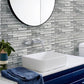 White 12x12 Brick Polished Matte Glass Stone Mosaic Tile (5 pack, 4.83 sq ft/case) - Sample
