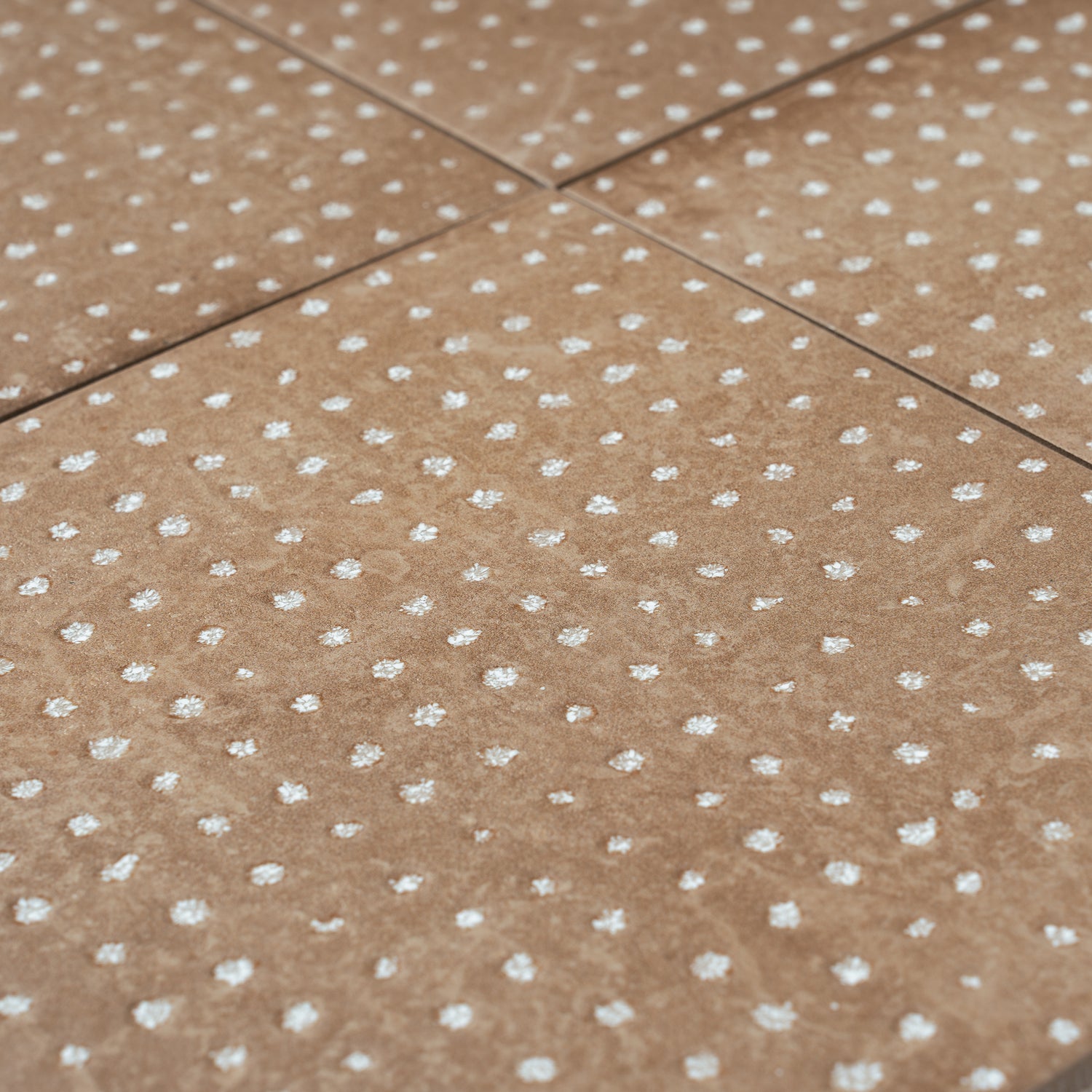 Terracotta Brown 9x9 Matte, Glossy Dotted Square Porcelain Tile (13 pack, 6.96 sq ft/case)