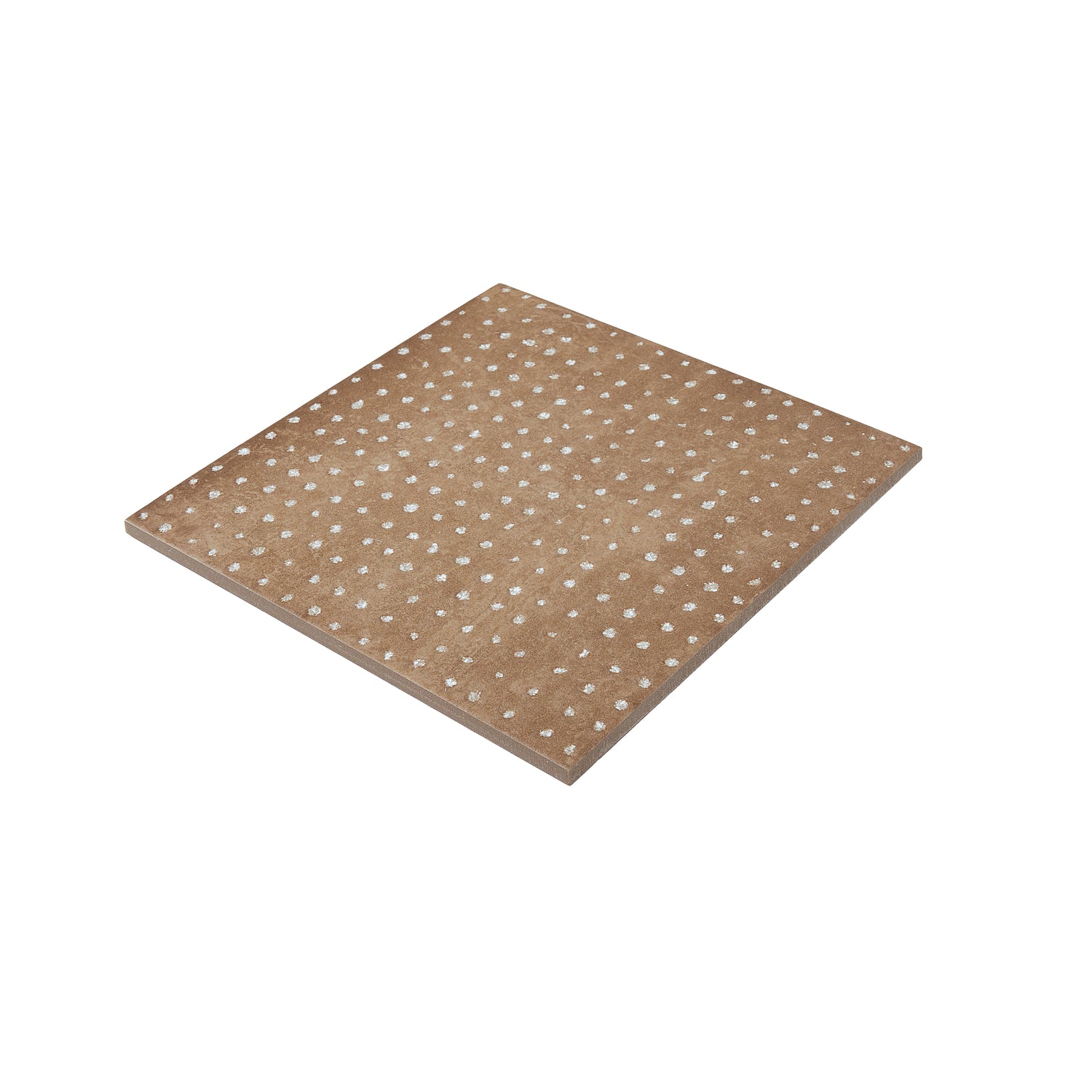 Terracotta Brown 9x9 Matte, Glossy Dotted Square Porcelain Tile (13 pack, 6.96 sq ft/case)