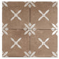 Terracotta Brown 9x9 Matte, Glossy Floral Square Porcelain Tile (13 pack, 6.96 sq ft/case)