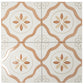 Clay off-white 9x9 Matte, Glossy Floral Square Porcelain Tile (13 pack, 6.96 sq ft/case)