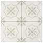 Off-White Yellow 9x9 Matte, Glossy Floral Square Porcelain Tile (13 pack, 6.96 sq ft/case)