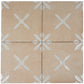 Terracotta Beige 9x9 Matte, Glossy Floral Square Porcelain Tile (13 pack, 6.96 sq ft/case)