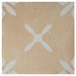 Terracotta Beige 9x9 Matte, Glossy Floral Square Porcelain Tile (13 pack, 6.96 sq ft/case)