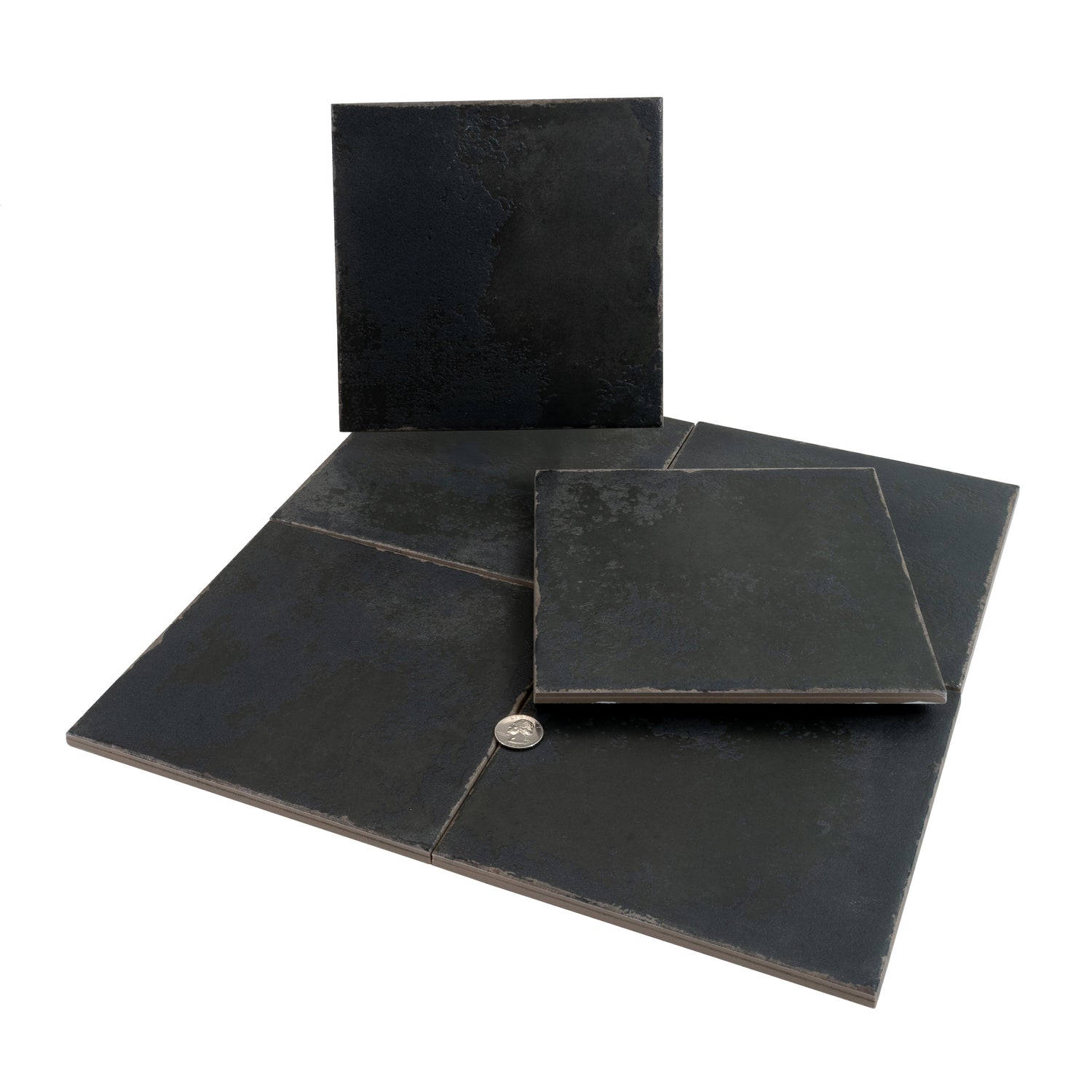 Faenza 8x8 Black Porcelain Square Wall and Floor Tile (15 Pack, 6.46 sq ft/case) - Sample
