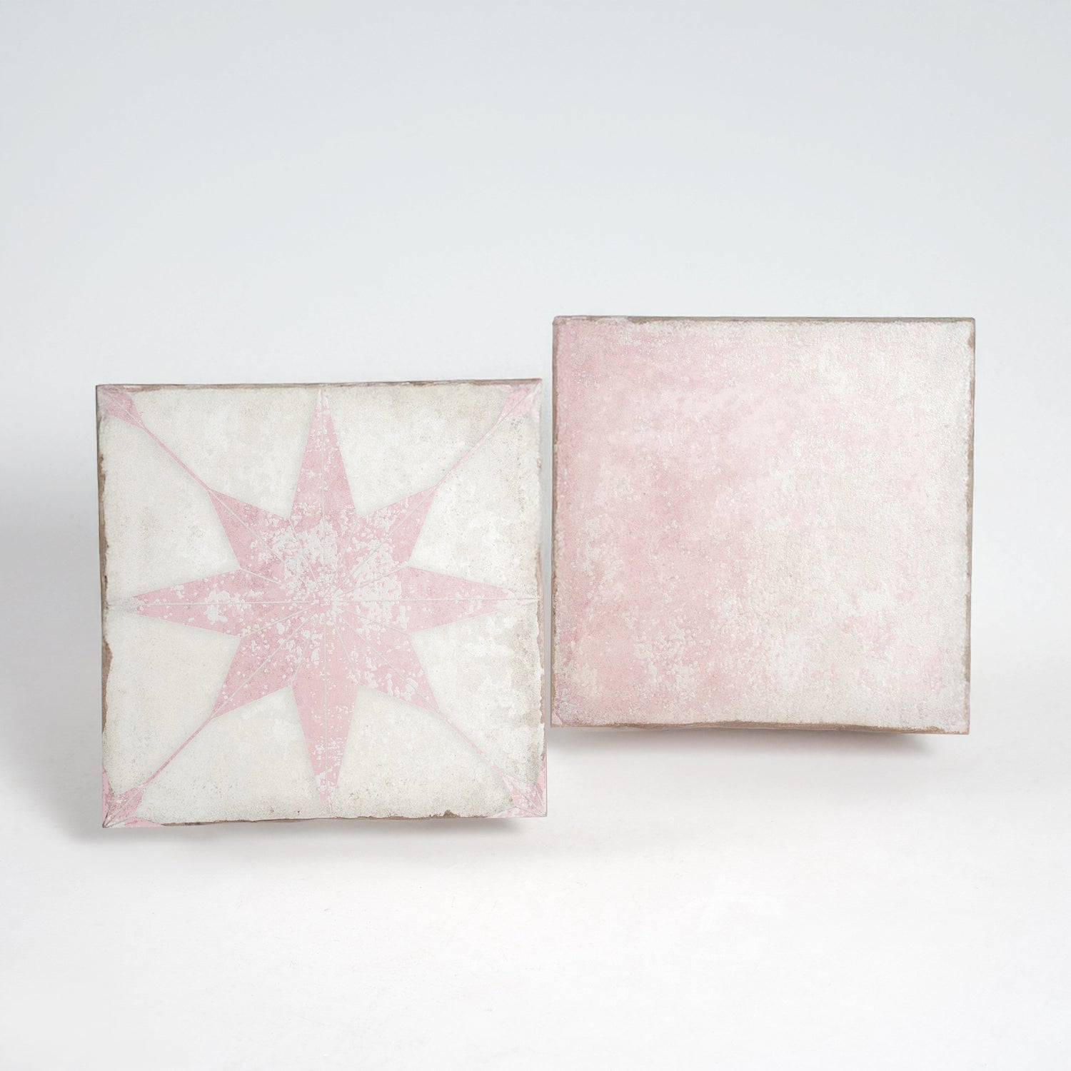 Faenza 8x8 White Pink Porcelain Square Motif Wall and Floor Tile (15 Pack, 6.46 sq ft/case) - Sample