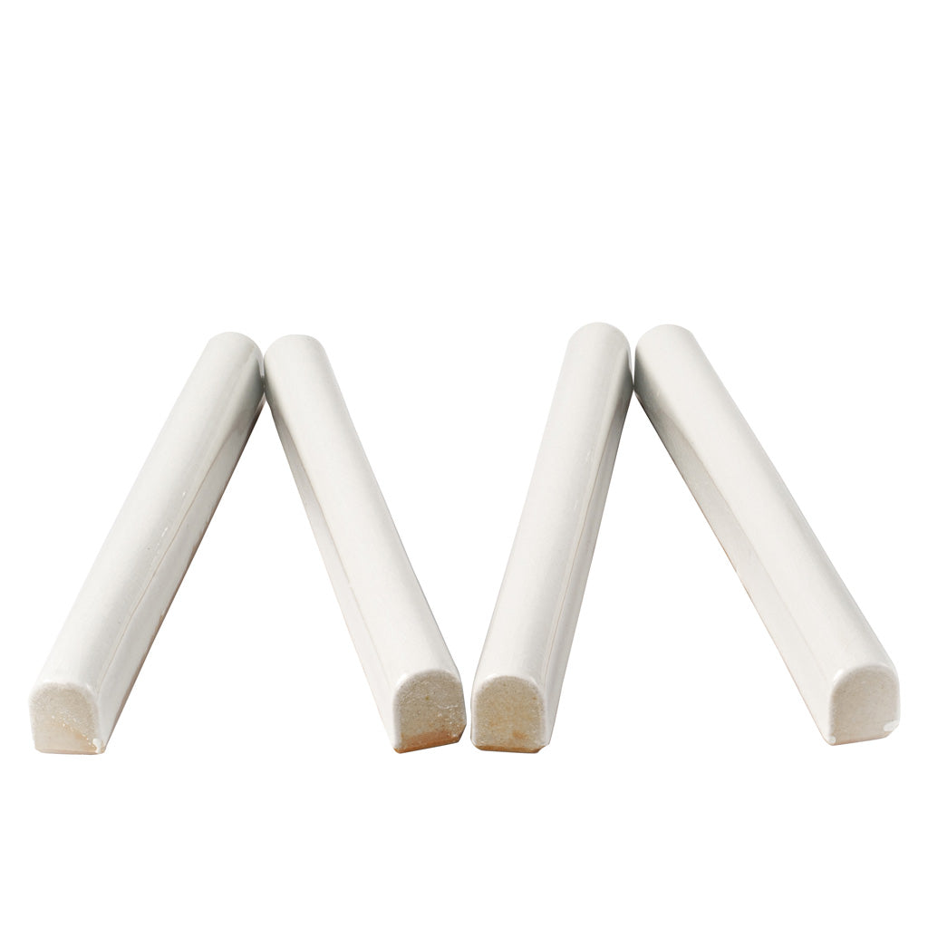 White Glossy Ceramic Tile Trim