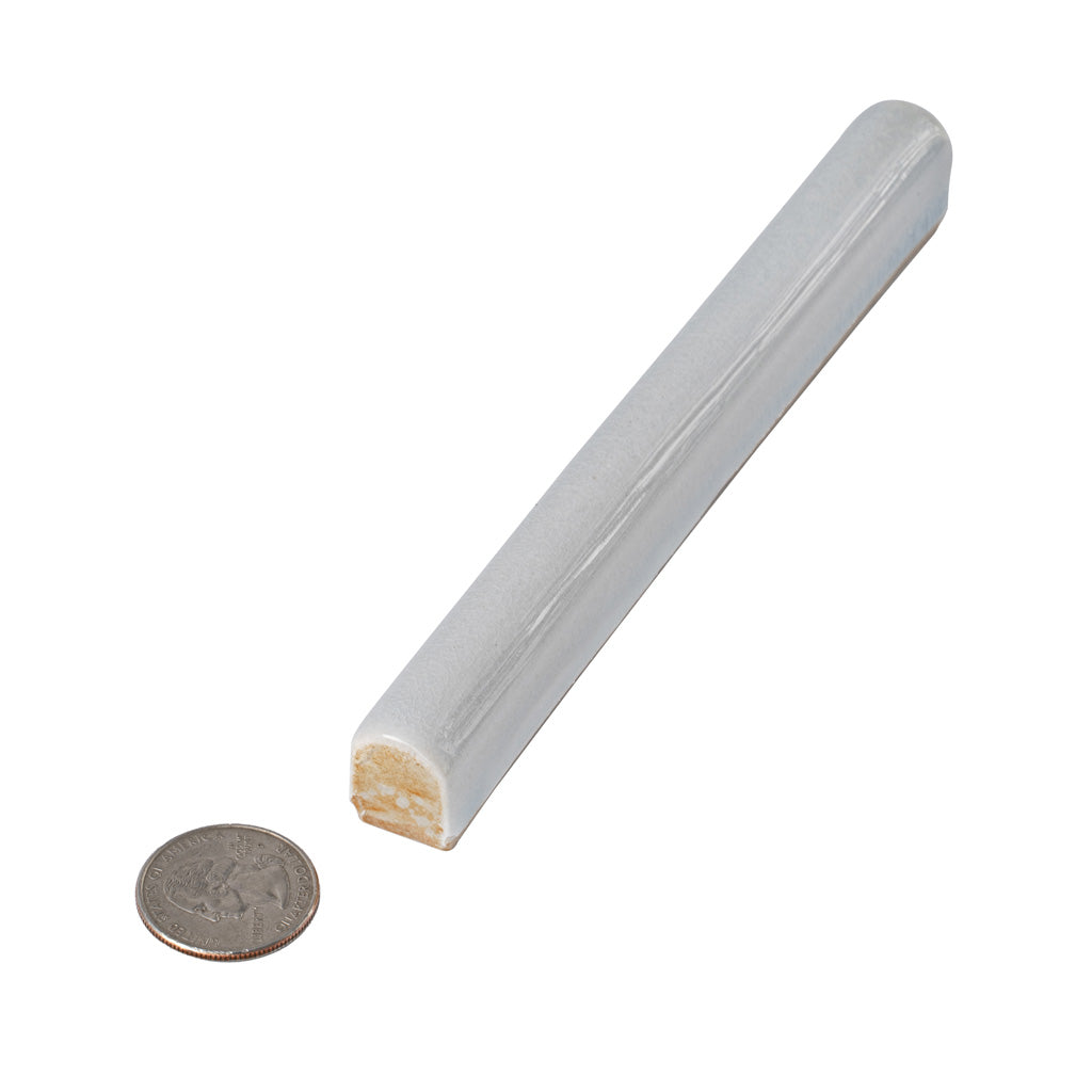 Light Stone Blue 0.6x6 Glossy Ceramic Pencil Tile Trim (10 pack, 0.25 sq ft/case) - Sample