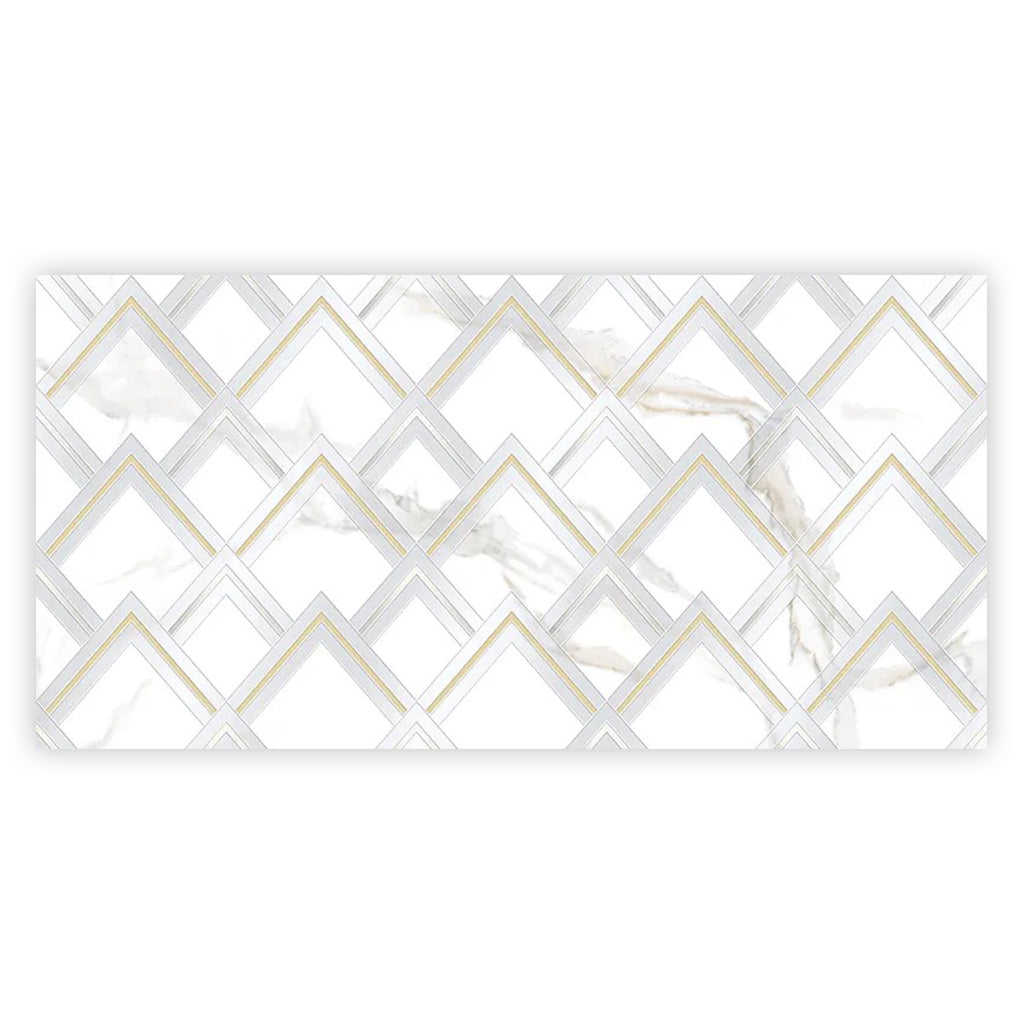 White Gold 24x48 Polished Diamond Porcelain Large Format Tile (1 pack, 7.75 sq ft/case)