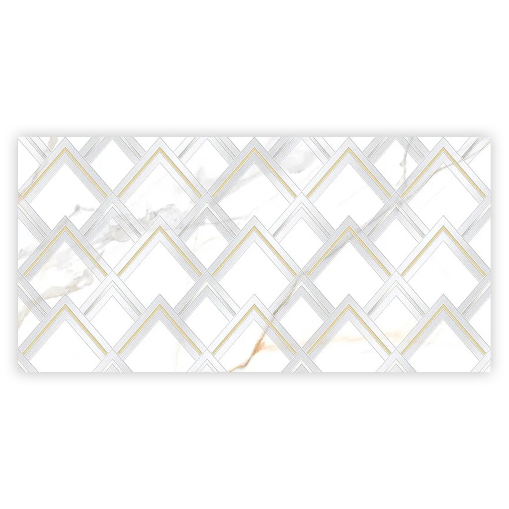 White Gold 24x48 Polished Diamond Porcelain Large Format Tile (1 pack, 7.75 sq ft/case)
