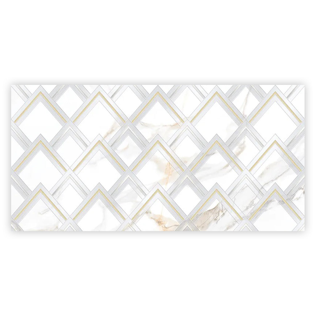 White Gold 24x48 Polished Diamond Porcelain Large Format Tile (1 pack, 7.75 sq ft/case)