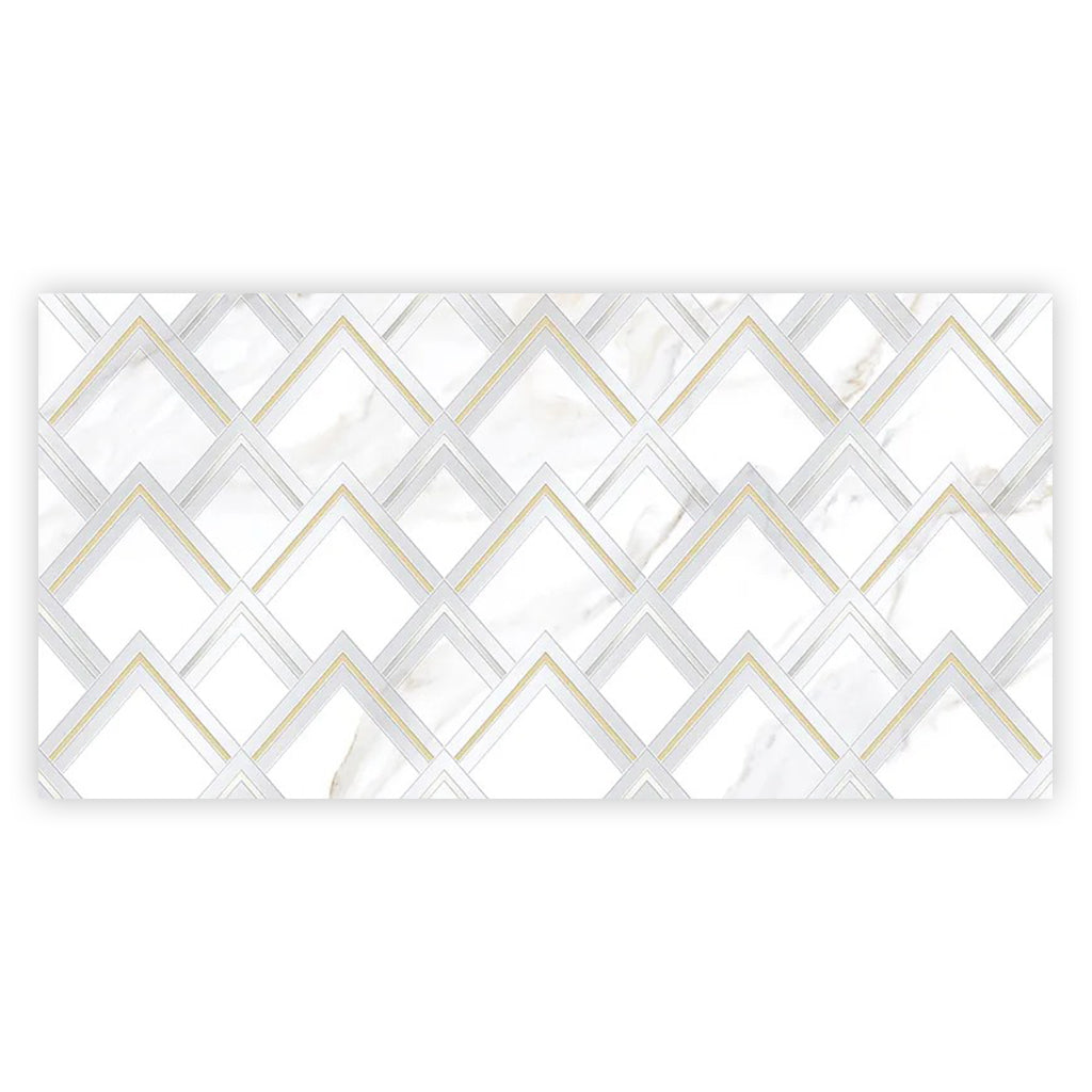White Gold 24x48 Polished Diamond Porcelain Large Format Tile (1 pack, 7.75 sq ft/case)