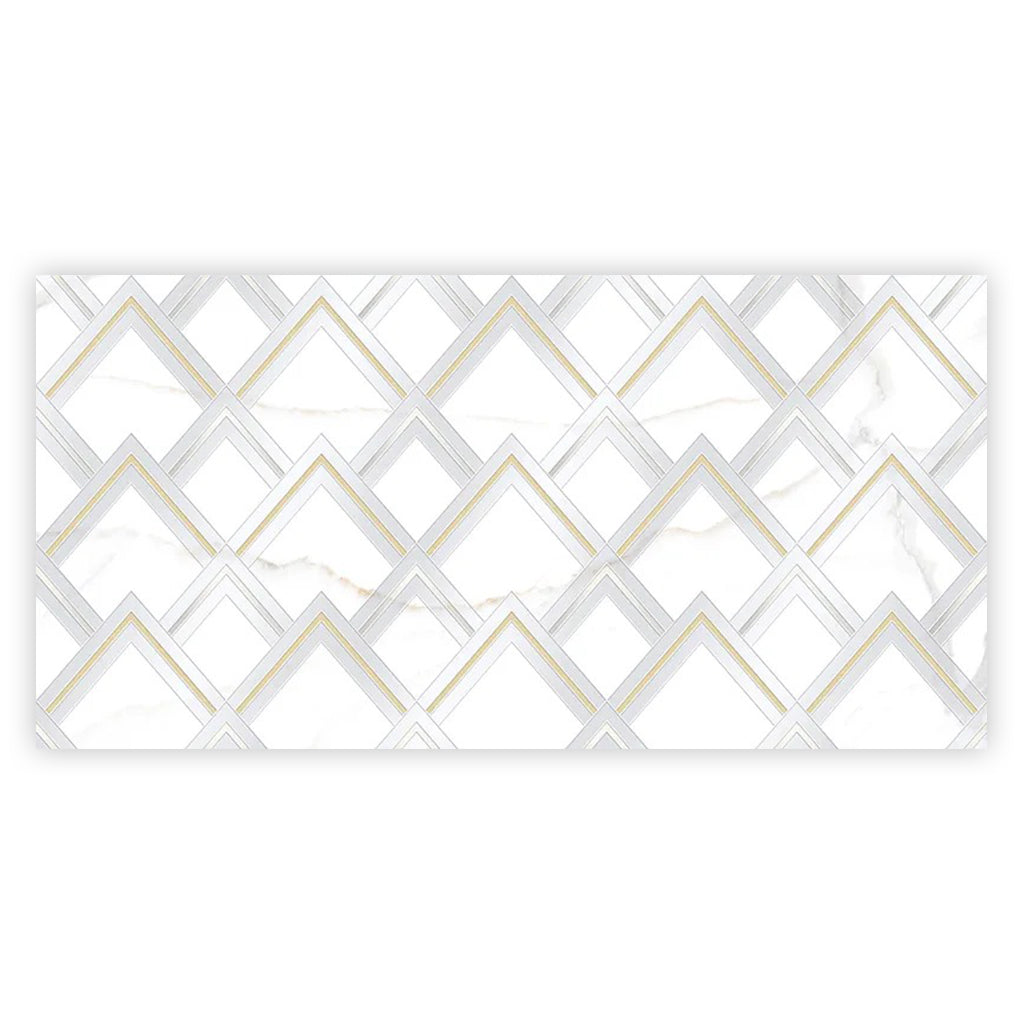 White Gold 24x48 Polished Diamond Porcelain Large Format Tile (1 pack, 7.75 sq ft/case)