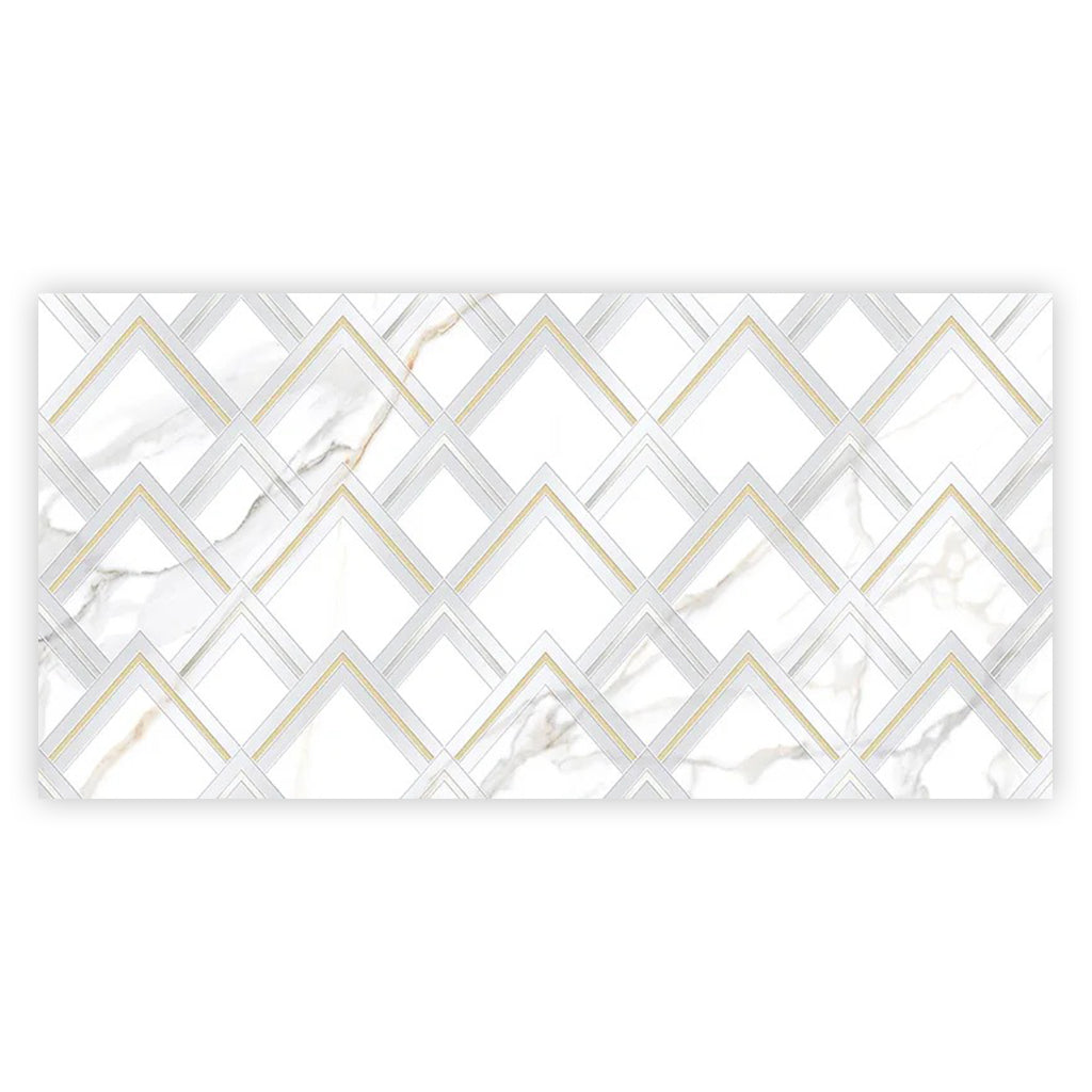 White Gold 24x48 Polished Diamond Porcelain Large Format Tile (1 pack, 7.75 sq ft/case)