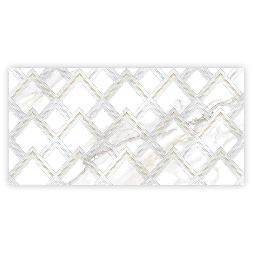 White Gold 24x48 Polished Diamond Porcelain Large Format Tile (1 pack, 7.75 sq ft/case)