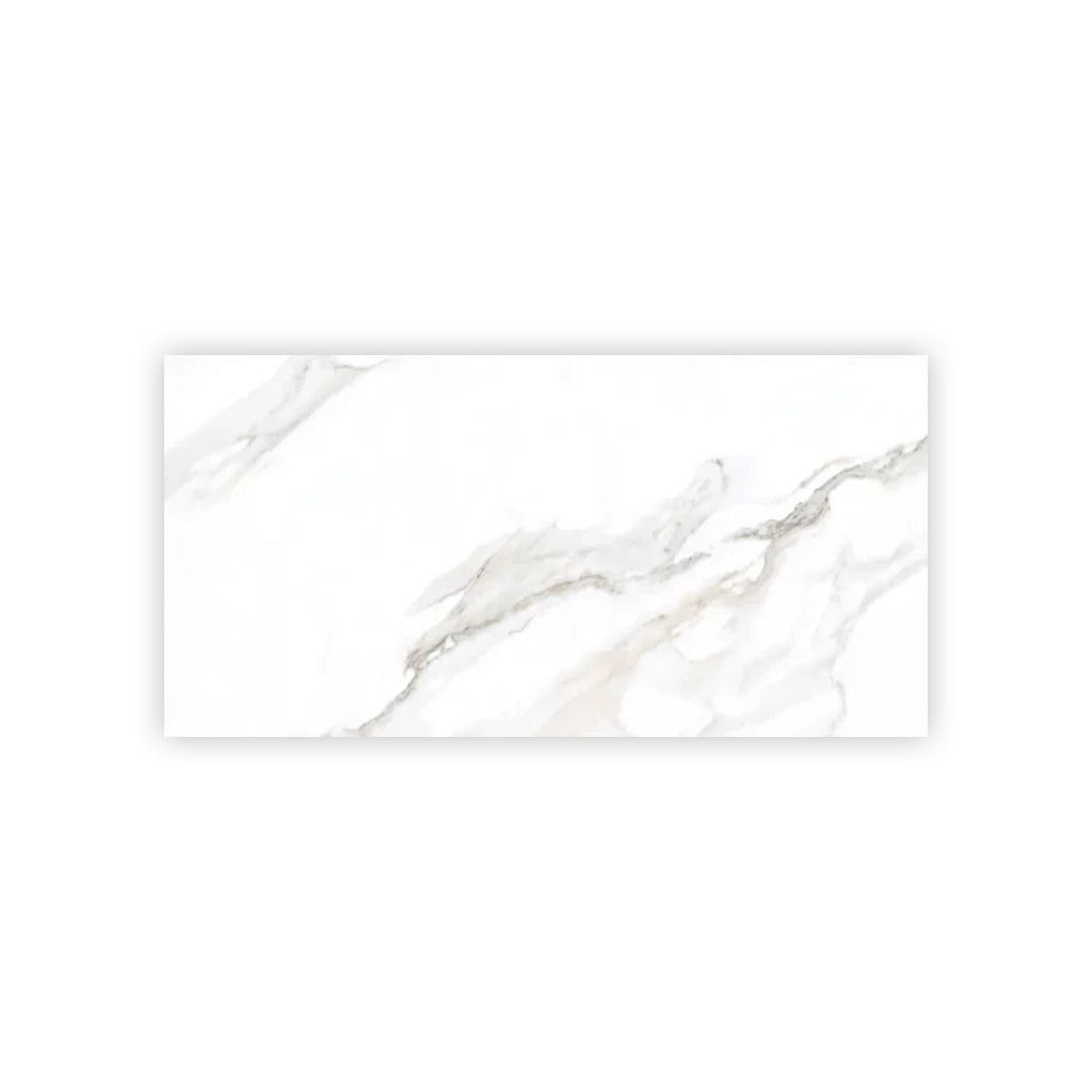 Bright White Gold 24x48 Polished Porcelain Large Format Tile (2 pack, 15.5 sq ft/case)
