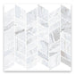 Dove-Gray White 10x12 Matte Chevron Porcelain Mosaic Tile (11 pack, 9.88 sq ft/case)