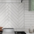 Ivory White 2.6x16 Glossy Ceramic Subway Tile (38 pack, 10.76 sq ft/case)