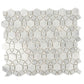 Cotton White 11x13 Polished Multi-shaped Marble Mosaic Tile (5 pack, 4.85 sq ft/case) - Sample